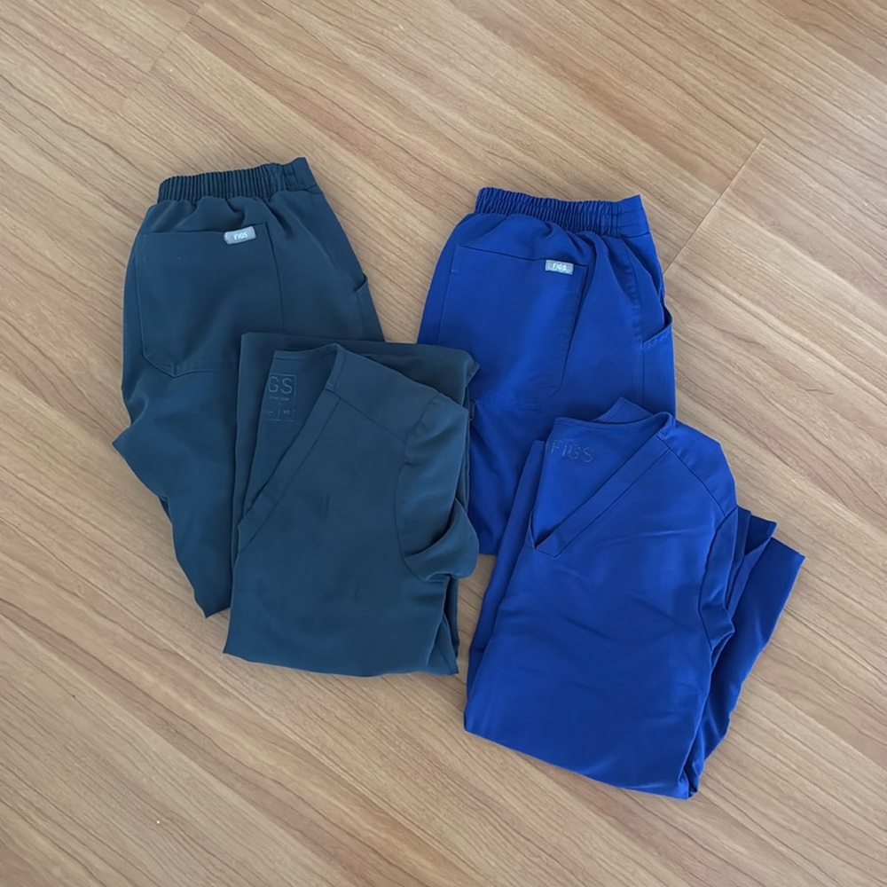 FIGS scrubs - ROAYL BLUE & TEAL bundle